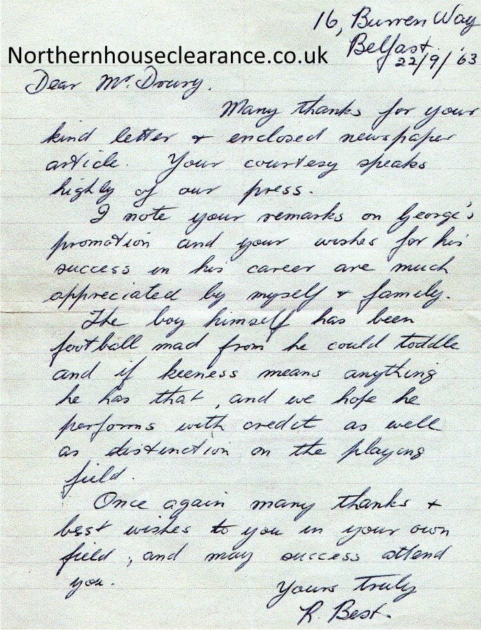 George Best Letter